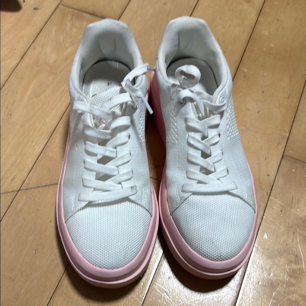 White and Pink Women's Sneakers
